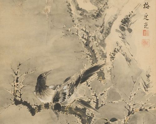 [Birds in Snowscape] by Yamamoto Baiitsu (1783 - 1858)