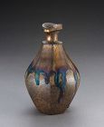 An Iris Inspired Bizen Tokkuri by Takahiro Ishii