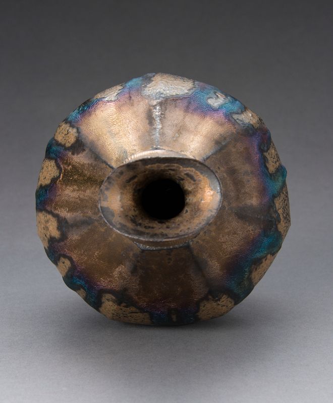 An Iris Inspired Bizen Tokkuri by Takahiro Ishii