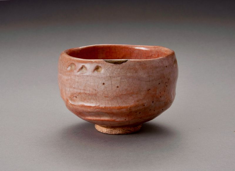 A Red Raku Tea Bowl by Famed Potter Ichigen (1662 - 1722)
