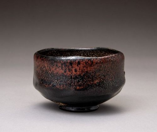 A Black Tea Bowl by Raku X (Tannyû) (1795-1854)