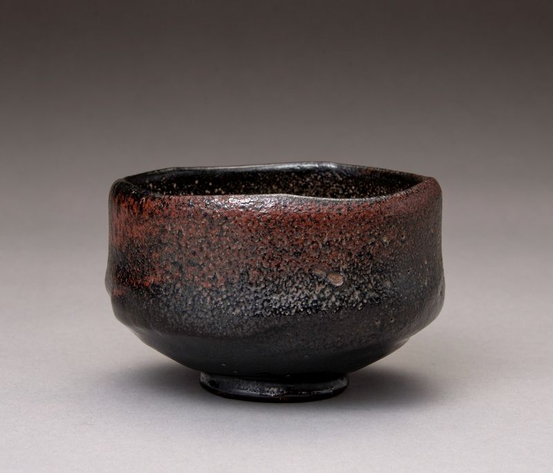 An Exceptional  Black Tea Bowl by Raku X (Tannyû) (1795-1854)