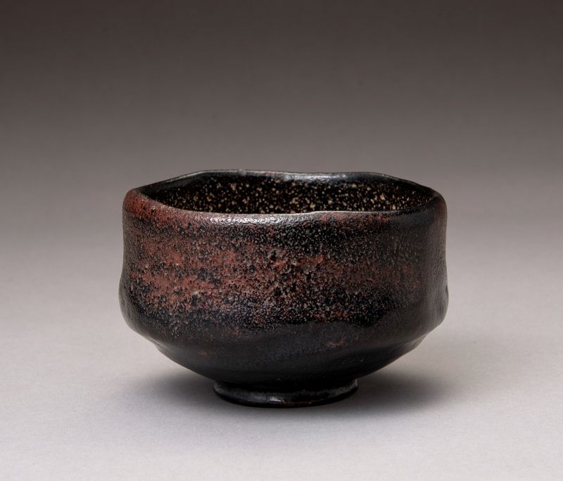 An Exceptional  Black Tea Bowl by Raku X (Tannyû) (1795-1854)