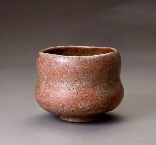 A Red Raku Tea Bowl by Famed Potter Ichigen (1662-1722)