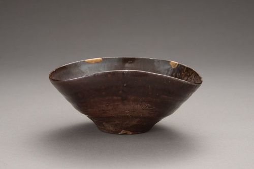 A Jidai Karatsu Tea Bowl with Beautiful Gold Repairs