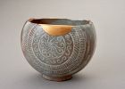An Excavated Mishima Tea Bowl with Maki-e Gold Repair [Tokugawa Clan]