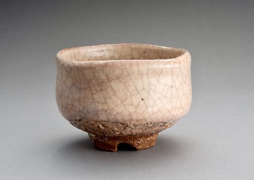 A Hagi Tea Bowl by 7th Generation Kaneta Sanzaemon