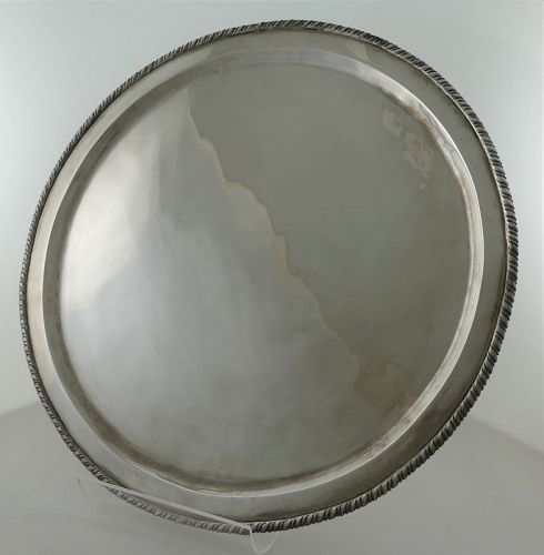 William Spratling Sterling Silver Handwrought Serving Tray Rope LARGE