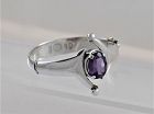 Los Ballesteros Taxco Sterling Silver Amethyst Modernist Bracelet