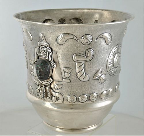 TANE Aztec Sterling Silver Champagne Wine Ice Bucket TIFFANY of Mexico