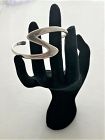 Sigi Pineda Sterling Silver Biomorphic Zig Zag Modernist Bracelet 1965