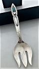 Native American Navajo Sterling Silver Serving Fork Turquoise Stone