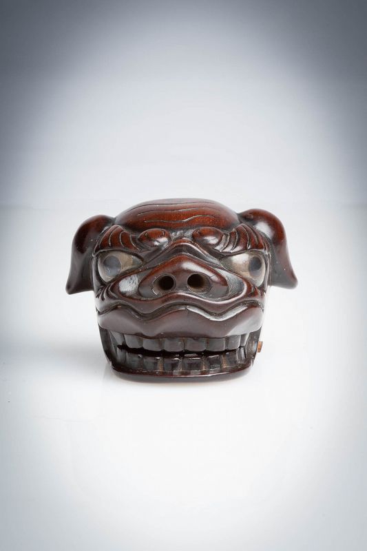Munenaga - A Japanese mask of a shishi