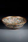 A Satsuma bowl with millefiori decoration, signed Kinkozan