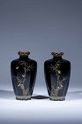 A pair of Cloisonné vases attributed to Hayashi Kodenji