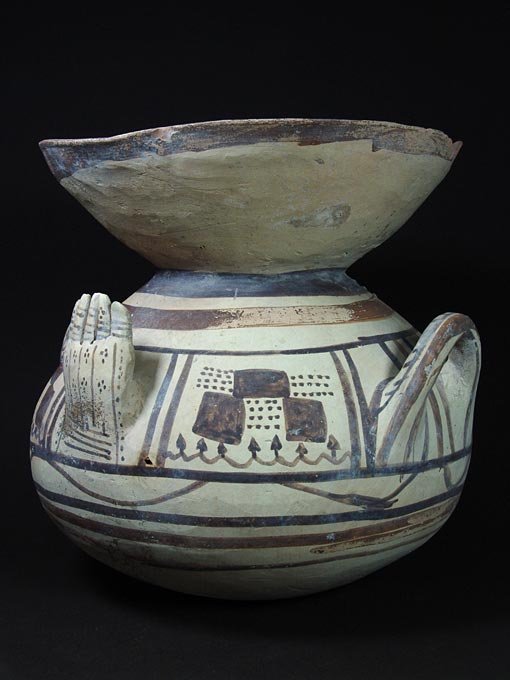 Daunian Olla with Hands, Subgeometric II B, 475-425 BC