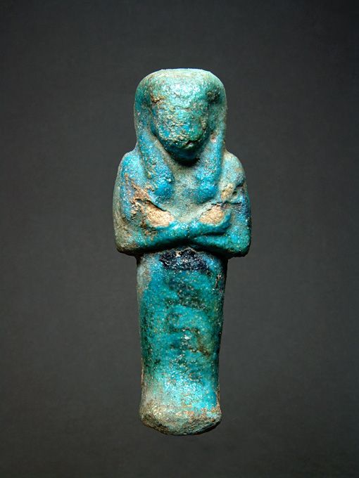 Egyptian Faience Shabti for Nes-Mut, 1070-664 BC
