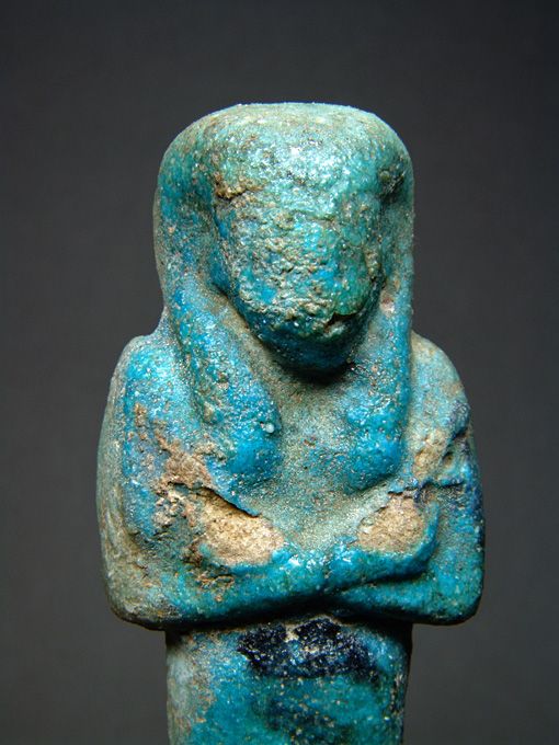 Egyptian Faience Shabti for Nes-Mut, 1070-664 BC