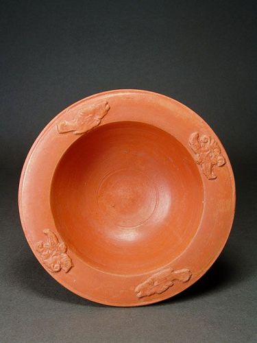 Roman Red Slip Bowl, Oceanus Heads and Fishes, 350-400 AD