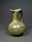 Roman Amber Glass Jug with Trefoil Rim, 2nd-3rd Century AD