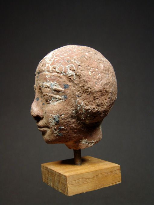 Egyptian Terracotta Head, Late Period, 664-332 BC