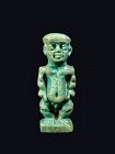 Egyptian Faience Ptah-Pataikos Amulet, Late Period, 664-332 BC