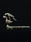 Islamic Seljuq Bronze Key with Bird Group Applique, 11th-12th Century