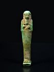 Egyptian Faience Shabti, Late Period, 664-332 BC