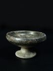 Rare Etruscan Grey Bucchero Bowl, 600-550 BC