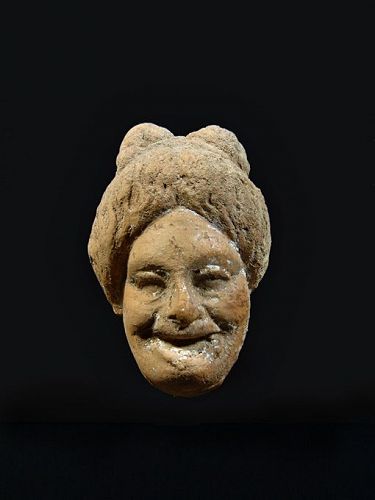 Greek Terracotta Comic Mask, ex Ernst Pfuhl, 3rd Century BC