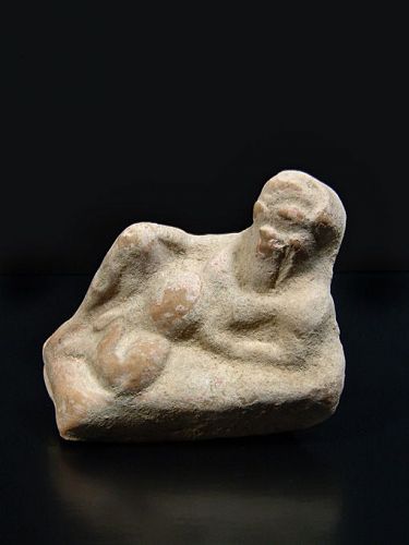 Greek Boeotian Figure of a Satyr, ex Ernst Pfuhl, 5th Century BC
