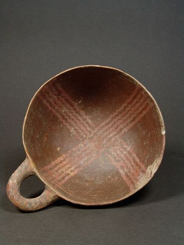 Cypriot Red-on-Black Ware Bowl, Middle Bronze Age, 1850 BC-1550 BC