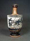 Attic Lekythos with Chariot Race, Haimon Group, ex MuM, ca. 490 BC