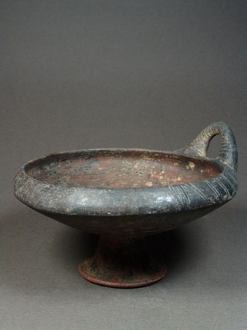 Etruscan Impasto Ware Stemmed Bowl, 7th Century BC