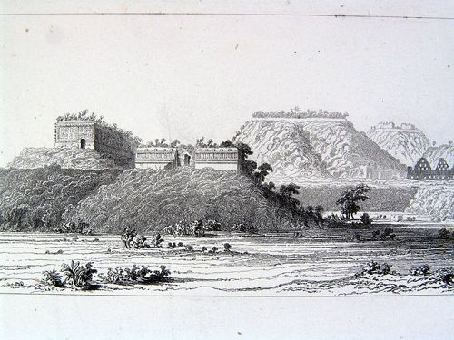 General View of the Ruins of Uxmal, Yucatan, 1852