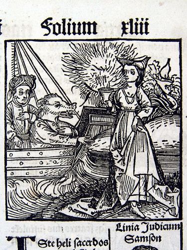 Woodcut with Circe and Odysseus, Schoenberger edition 1497