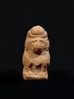 Egyptian Terracotta Figure of a Baboon, 664-30 BC