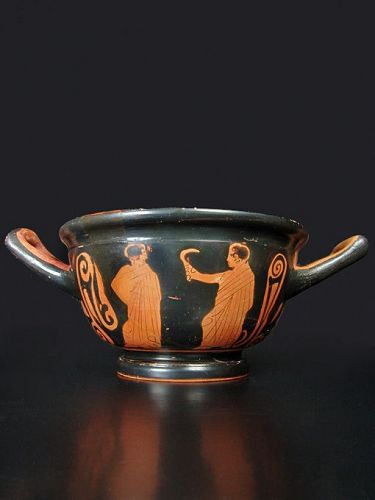 Attic Cup-Skyphos with Torch-Race Ceremony, 425-400 BC