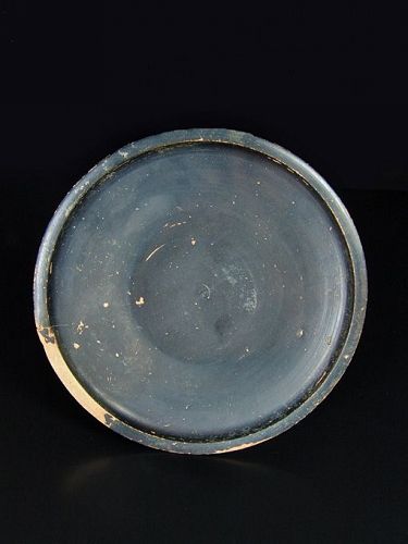 Black-glazed Greek Apulian Plate, 350-300 BC