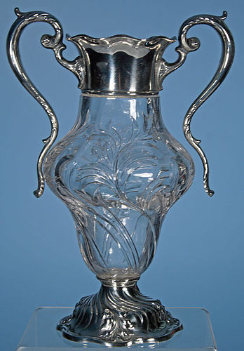 Pairpoint Glass and Sterling Vase