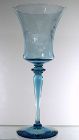 Steuben Marina Blue "Fountain" Pattern Goblets