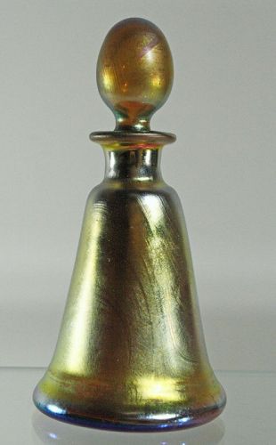 Steuben Gold Aurene Perfume Bottle