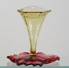 Miniature Fan Vase with attached Tray