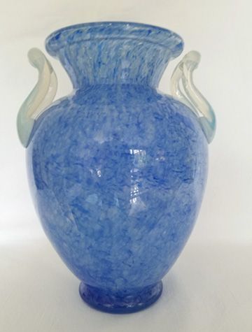 Steuben Blue Cluthra Vase