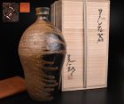 Spectacular Kuro Bizen Vase by Isezaki Koichiro