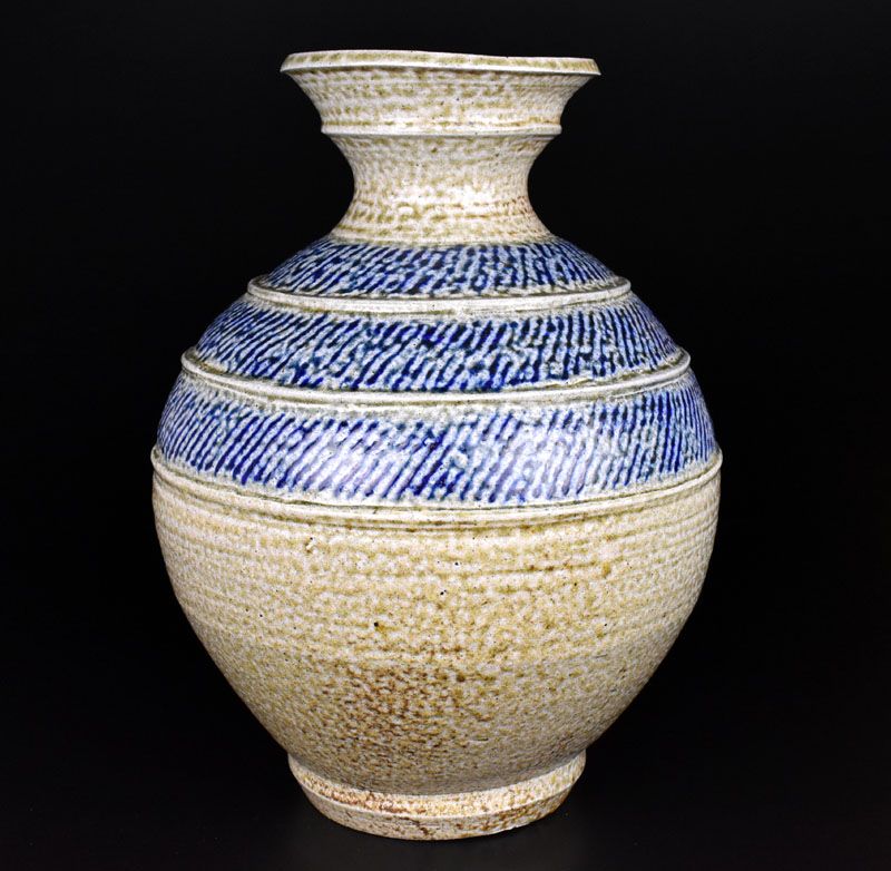 Large Salt glazed Tsubo Vase by LNT Shimaoka Tatsuzo
