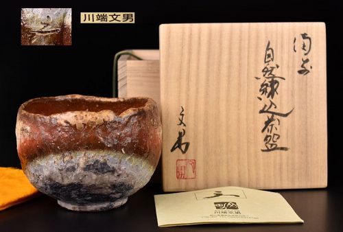 Kawabata Fumio Bizen Shizen Nerikomi Yohen Chawan Tea Bowl