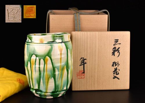 Sansai Vase by Living National Treasure Kato Takuo