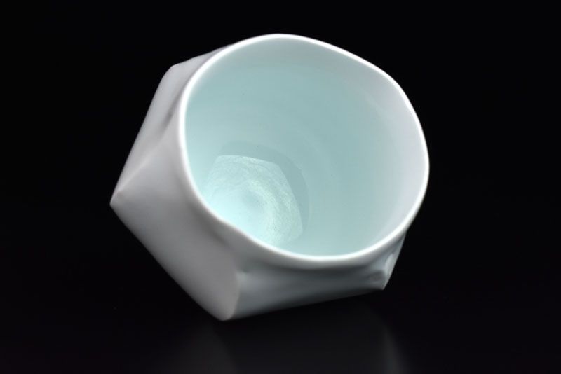 Elegant Celadon Sake Set by Kato Tsubusa