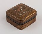 Kogo-small lacquer box with madarin ducks Japan Edo 18th